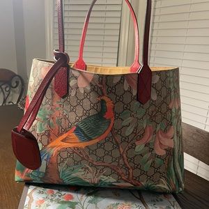 Gucci Tian Print Gg Coated Canvas Medium